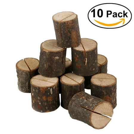 Wedding Table Stands Holders OULII Wedding Place Wooden Card Holders Table Number Stands for Home Party Decorations Pack of 10 ()