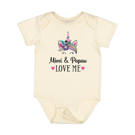 

Inktastic Mimi and Papaw Love Me Unicorn Gift Baby Girl Bodysuit