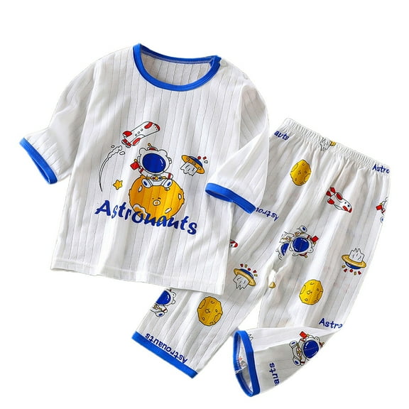 SUYOLL Infant Boys Outfit Sets Summer Long Sleeve Pajama Set Casual Daily Wear Comfortable Sleepwear 3 Months-12 Years Summer Fall Relaxation Fun & Vibrant Designs