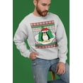 thumbnail image 3 of Old Glory Mens Penguin on Ice Ugly Christmas Sweater Long Sleeve Sweatshirt, 3 of 6
