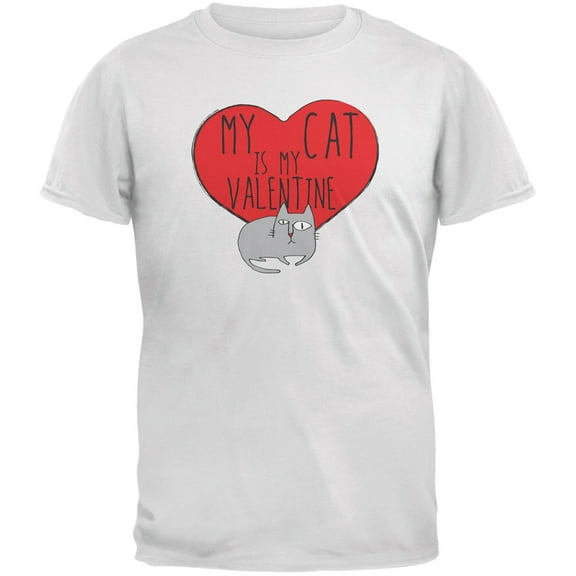 My Cat Is My Valentine White Youth T-Shirt
