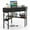Black, variant on Costway Corner Desk with Built-in Charging Station Storage Drawers & Open Shelves Office