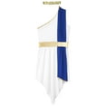 thumbnail image 3 of TiaoBug Men’s Sleeveless One Strap Dress with Sequin Headband Roman Senator Grecian God Costumes Blue XL, 3 of 5