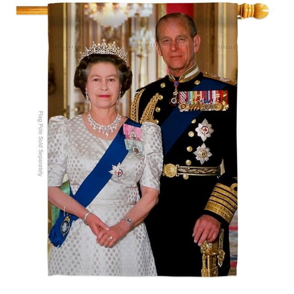 USA Decoration H180320-BO 28 x 40 in. British Remarkable Couple Sweet Life Sympathy Double-Sided Decorative Vertical House Flag for Decoration Banner Garden Yard Gift