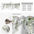 thumbnail image 6 of Tie Up Valance Curtain for Kitchen,Watercolor Green Leaves Pink Flower Rod Pocket Short Curtains Adjustable Tie-Up Shade Valances,Spring Botantical Window Treatment for Bathroom Living Room Bedroom, 6 of 8