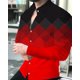 thumbnail image 1 of Camisa casual de fiesta para hombre 2024, camisa social de lujo para hombre, camisa con botones de solapa, camisa casual con estampado a cuadros dorado de manga larga, 1 of 6