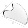 thumbnail image 2 of Estilo de corazón-acero inoxidable Gua Sha Facial Tools Guasha para la cara Metal Gua Sha Apriete la piel Masaje Guasha Beauty Tool para el cuerpo Ojos Cuello, Plata, 2 of 4