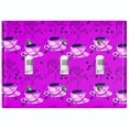 thumbnail image 1 of Metal Light Switch Plate Outlet Cover (Pink Floral Coffee Cup COF003), 1 of 13