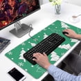 thumbnail image 2 of Long Mouse Pads for Desk,Green Christmas Tree Pattern Desk Mats on Top Of Desks, Desk Mouse Pad Extra Large with 3mm Non-Slip Base and Stitched Edge for Gaming,Office,Work,Home 31.5x15.7in, 2 of 5