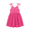 Hot Pink, variant on Oudiya Toddler Summer Dress Sleeveless Bowknot Little Girls Casual Sundress Beach Party Dresses with Pocket for Kids 3-8Y