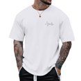 thumbnail image 5 of FUZHIQ Mens T Shirts Classic Loose Fit Crewneck Going Out Tee Tops Quick Dry Active Athletic Men's Summer Shirts,L, 5 of 5