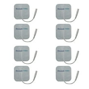 TENS Electrodes - Wired 2x2 Replacement Pads for TENS Units - 8 TENS Unit Electrodes - 2"x2" Wired TENS Unit Pads- Discount TENS Brand