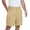 05-Khaki, variant on Iceglad Men's Linen Casual Classic Fit Short Drawstring Summer Beach Shorts