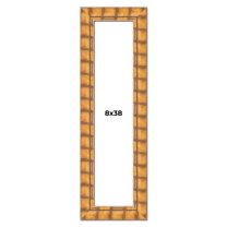 8x38 Frame Beige Real Wood Picture Frame Width 3 inches | Interior Frame Depth 0.5 inches | Natural