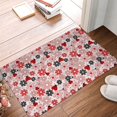 thumbnail image 2 of Salouo Cute ladybugs red Pattern Outdoor Indoor Sturdy Doormats 16’’×24’’, Anti Fatigue Soft Flannel Thick Door Mat,Non-Slip Rectangle Rug Cushion, 2 of 7