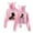 Pink, variant on Arijit Singh Cat ear hoodie with popular pattern casual women's short hoodie sportswear