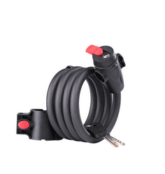 Bike Bicycle Heavy Duty Safety Steel Coil Spiral Security Cable Lock with 2 Keys 