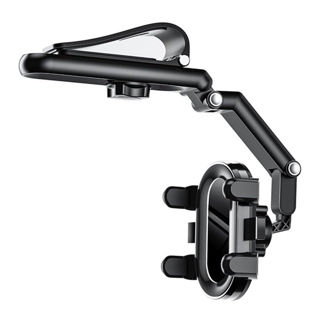 Soporte para teléfono de coche, soporte para teléfono para parasol para coche, multidireccional, doble rotación ajustable de 360 grados, multifuncional