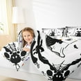 thumbnail image 4 of Feelyou Kawaii Cartoon Ghost Queen Comforter Set for Kid, Cute Cat Kitten Bedding Sets, White Black Halloween Reversible Bedding Comforter Set, Breathable Home Decor, 3-Piece, 4 of 8