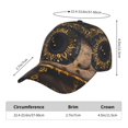 thumbnail image 2 of Salouo Mystical Golden Eye Print Unisex Sports Hat, Adjustable Golf Dad Hat Outdoor Cap Mountain Dad Hat Adjustable Fit Baseball Cap for Men and Women, 2 of 6