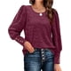 thumbnail image 1 of Camiseta básica suave de manga larga con botones para mujer, camiseta lisa informal con cuello redondo, Tops sencillos holgados para mujer, ropa de calle 2022, 1 of 5