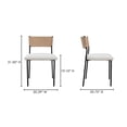 thumbnail image 5 of Moe's Home Collection Foley Dining Chair Fabric White, 5 of 7