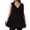 Noir, variante sur Ixbnca Camisoles Grande Taille pour Femmes Col en V Sans Manches Longues Chemises Femmes Décontractées Amples Fluides Blouses