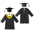 thumbnail image 7 of TiaoBug Preschool Primary School Graduation Gown and Cap Set for Toddler Kids Boys Girls Photo Shoot Yellow 8-10, 7 of 7