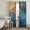 Blue, Teal, Orange, variant on Abstract Ripples Sheer Curtains 96 Inch Length 2 Panels Set, Modern Art Orange Blue Water Surface Voile Window Treatment Semi Sheer Long Curtains Drapes for Bedroom/Living Room/Kitchen 52"x96"x2