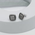 thumbnail image 4 of LeCalla 925 Sterling Silver CZ Classic Square Antique SMALL Stud Earrings Jewelry Gifts for Women and Teen 11MM, 4 of 9