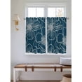 thumbnail image 2 of Teal Flowers Living Room Curtains 2 Panel, Spring Floral Botanical Modern Art Cafe Window Treatment, Farmhouse Bedroom Bathroom Kitchen Curtains Drapes 104"x45", 2 of 6