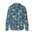 thumbnail image 3 of Sigee Anchors Print UPF50+ Men's Sun Protection Hoodie Shirt SPF UV Shirt Long Sleeve Fishing Outdoor Lightweight, S-3XL, 3 of 9