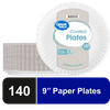 Great Value Coated Paper Plates, 9", 140ct