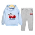 thumbnail image 2 of 9-10 Years Toddler Boys 2 Piece Outfit Set Fire Engine Graphic Hoodie and Pants, 2 of 5