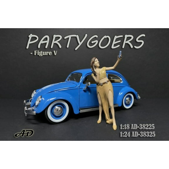 Partygoers Figure V, Light Brown - American Diorama 38225 - 1/18 scale Figurine - Diorama Accessory