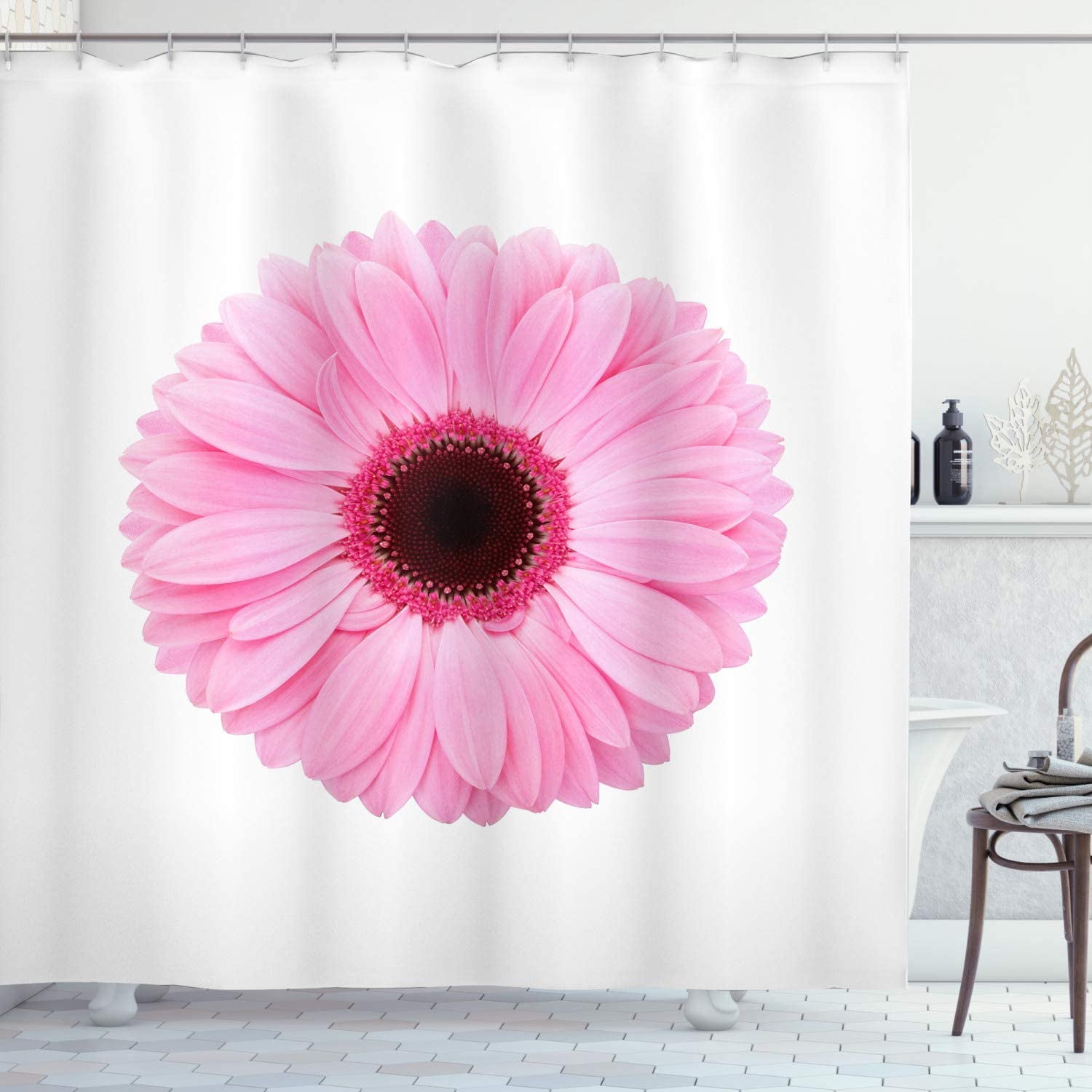 Soft Pink White Pink and White Shower Curtain Fresh Gerber Daisy Garden Plants of Spring Growth