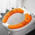 thumbnail image 4 of Soft Cartoon Household Washable Washroom Reuseable Closestool Pad Toilet Sticky Toilet Seat Cover Toilet Seat Cushion BLUE LARGE, 4 of 8