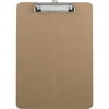 Business Source Flat Clip Hardboard Clipboard 9" x 12 1/2" - Hardboard - Brown - 1 / Each