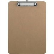 Business Source Flat Clip Hardboard Clipboard 9" x 12 1/2" - Hardboard - Brown - 1 / Each