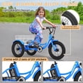 thumbnail image 5 of Lilypelle Electric Ride on tricycle for Kids , 6/9/12Mph Three Max Speed 250W Power trike w/ 24V 10.4Ah Battery, Headlights & Horn, Large Rear Basket ,2 sets of DIY stickers,16"x3" Wheel,30Miles, 5 of 6