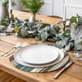 thumbnail image 6 of Boho Vintage Striped Round Table Placemats set of 8, Teal Brown Beige Washable Woven Place Mats for Dining Tables Kitchen Party Decor,Heat Proof, 15in,, 6 of 8