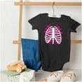 thumbnail image 4 of Halloween Skeleton Rib Cage Hearts Bodysuit Jumper Girls Infant Baby Brisco Brands NB, 4 of 6