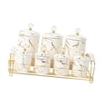 thumbnail image 4 of jifeng Divided Dried Fruit Dish Multi Use Food Storage Jars for Cheese Fruits Beans White, 4 of 9