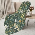 thumbnail image 4 of Throw Blanket for Couch Sofa and Bed, Deer And Flowers Super Soft Plush Throw Blanket, Fuzzy Cuteness Comfy Warm Washable Flannel Blanket & Throws for All Season 40"x30", 4 of 7
