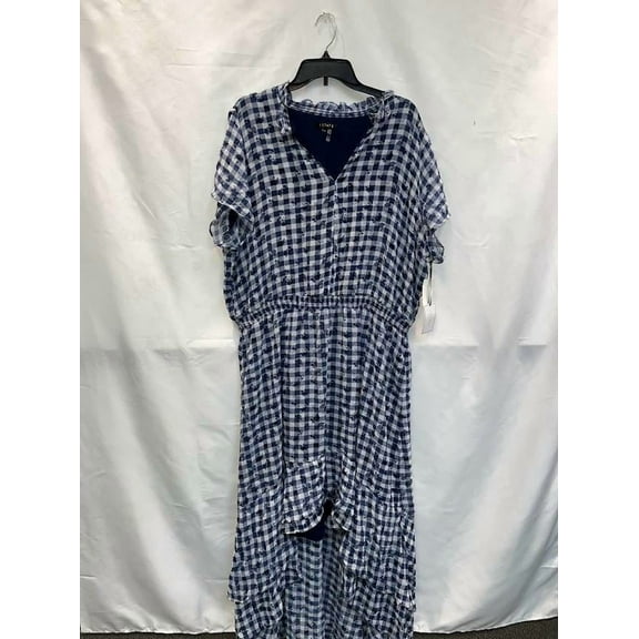 MSRP $109 1.State Trendy Plus Size Wildflower Bo Gingham Floral White Size 3X