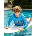 thumbnail image 3 of Aideaone 2 Piece Boy's Swimsuit Set Long Sleeve Kids Rash Guard Bathing Suit Swimswear with Swim Trunks for 8-12Y, 3 of 5