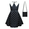 thumbnail image 2 of Ensemble de Robe de Costume Wednesday Addams pour Filles, Robe d'Uniforme Noire de la Famille Addams pour Fête de Cosplay d'Halloween, 2 of 7