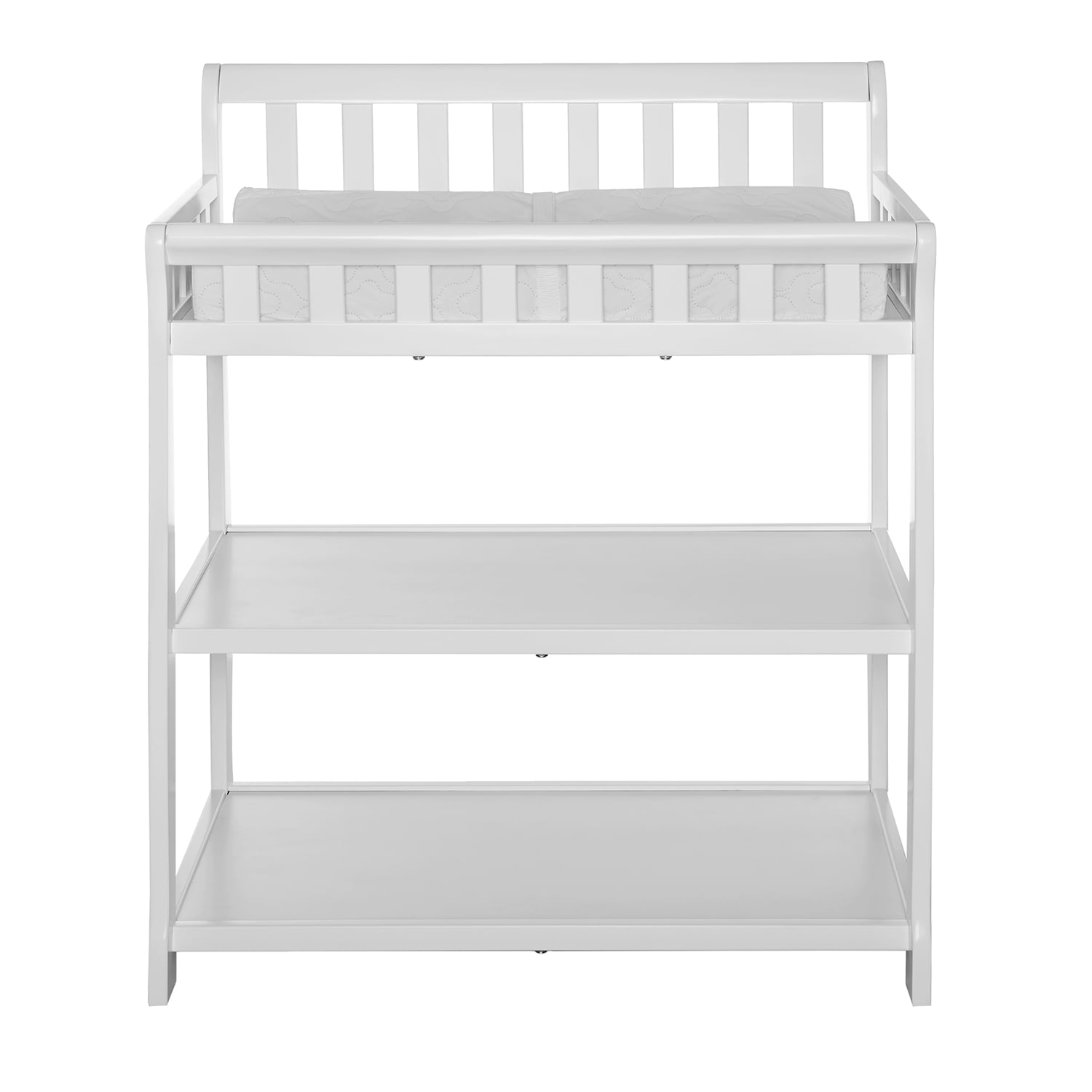Nursery Essentials Bundle of Dream On Me Ashton 5-in-1 Convertible Crib, Dream On Me Ashton Changing table, with a Dream On Me Honeycomb Orthopedic Firm Fiber Standard Crib Mattress In White