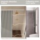 thumbnail image 5 of Cortinas de ducha AJAZZ magnéticas plegables de poliéster gris, 5 of 9