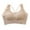 Beige, variant on Yyeselk Sports Bra for Women Lace Trim Comfortable Wireless Padded Ribbed Top Athletic Support Workout Yoga Running Fitness Bralette Gray XL